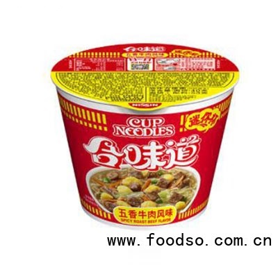 日清食品合味道杯面五香牛肉風(fēng)味方便面53g