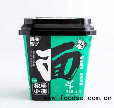 善品娘子非油炸椒麻小面111克（配料41g+面餅70g）方便食品招商