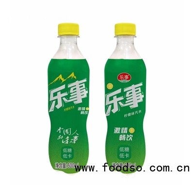 樂(lè)事檸檬味汽水500ml夏季飲品招商