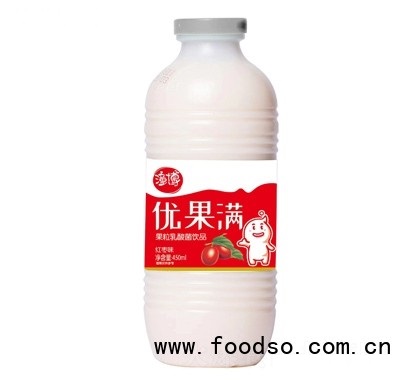 潼博優(yōu)果滿果粒乳酸菌飲品紅棗味450ml