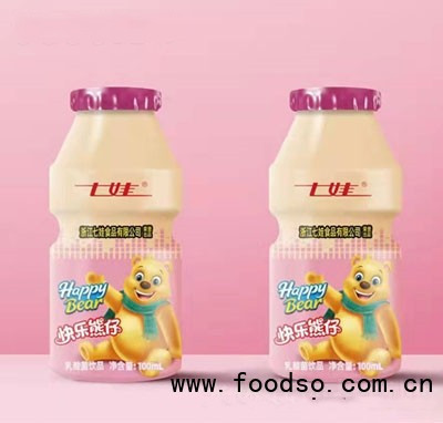 七娃快樂(lè)熊仔乳酸菌飲品紅瓶100ml