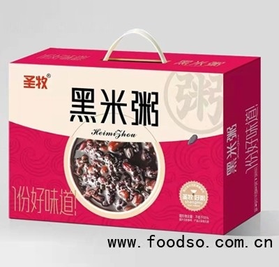 圣牧黑米粥箱裝八寶粥速食粥