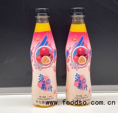 豪園百香果復(fù)合乳酸菌果汁飲料380ml