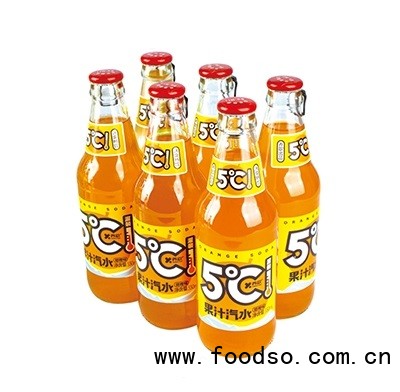 養(yǎng)歆5°C甜橙味果汁汽水飲料330mlX6瓶