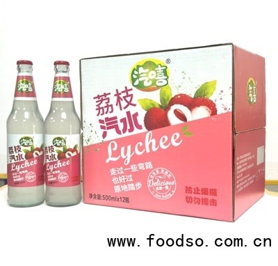 汽嘻荔枝汽水碳酸飲料500ml×12