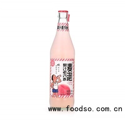 麥泡果汁老汽水櫻花白桃味500ml