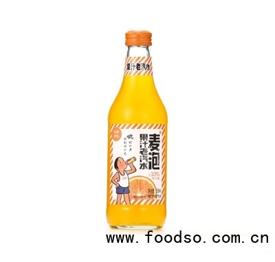 麥泡果汁老汽水橙子味358ml