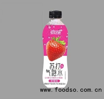 蜜碧蘇打氣泡水碳酸飲料草莓味360ml