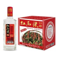 42度精品紅高粱酒 濃香型白酒整箱招商450mlx12瓶